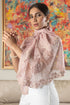 Dusky Lace Blossom | Embroidered Wool Silk Stole